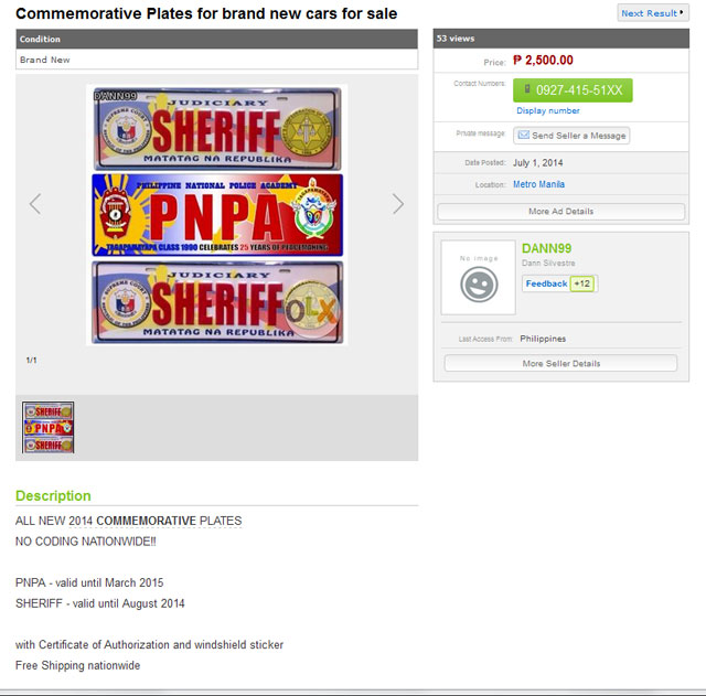 Commemorative plates