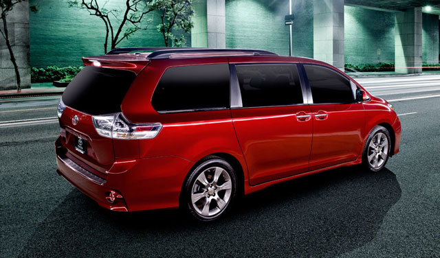 The rear of the 2015 Toyota Sienna