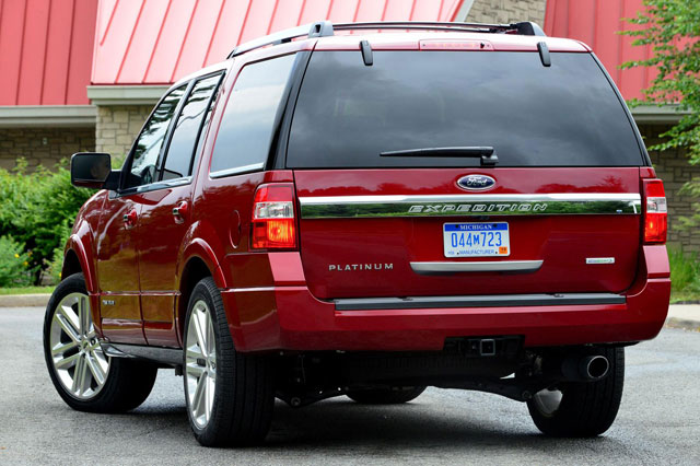 The rear of the 2015 Ford Expedition