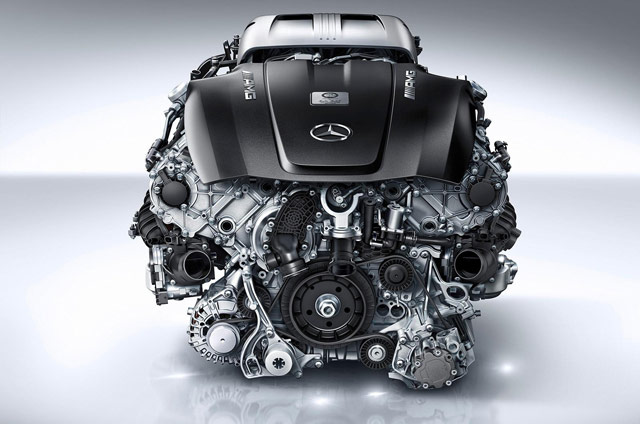 The engine of the Mercedes-Benz AMG GT