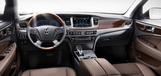 The interior of the Hyundai Equus Limousine