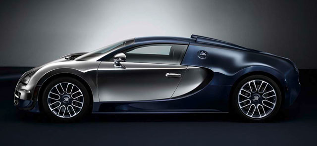 The exterior of the Bugati Veyron Ettore Bugatti special edition