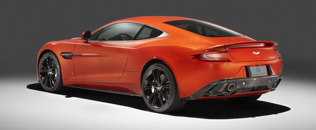 Rear quarter view of the Vanquish Coupe