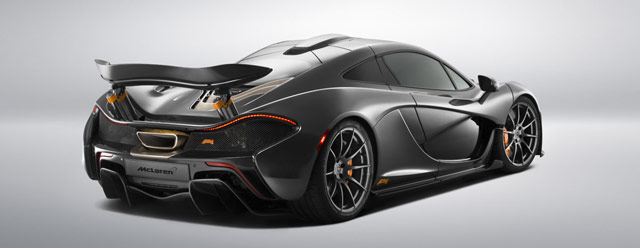 Rear view of the McLaren P1 MSO