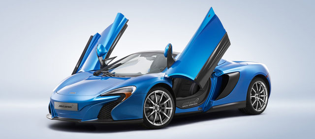 Front view of the McLaren MSO 650S Spider