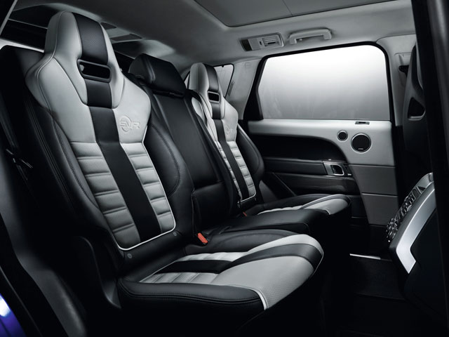 The interior of the 2015 Range Rover Sport SVR