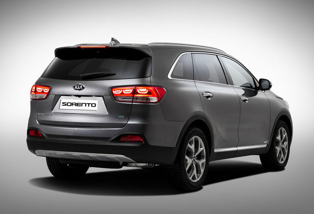 The rear of the 2015 Kia Sorento