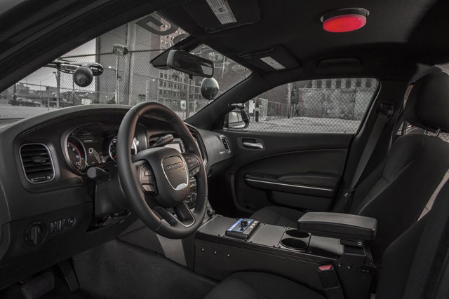 The interior of the 2015 Dodge Charger Pursuit