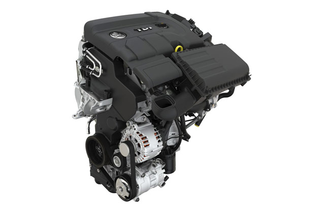 The engine of the 2015 Skoda Fabia
