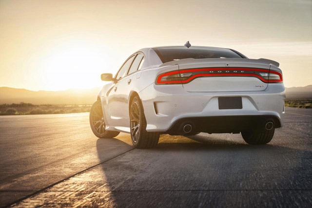 Rear shot of the Dodge Charger SRT Hellcat
