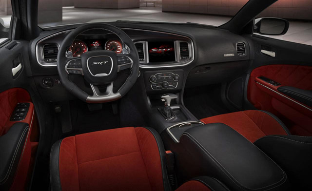Interior dash of the Charger SRT Hellcat