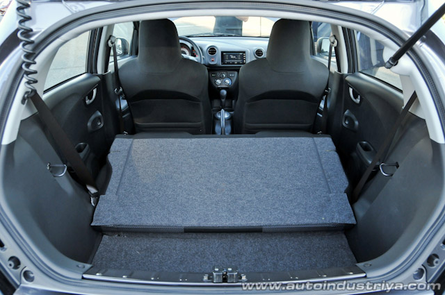 Honda Brio rear seats trunk shot