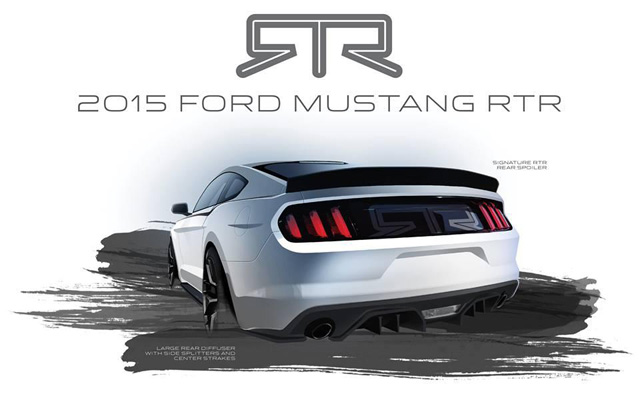 Rear rendering of the 2015 Mustang RTR