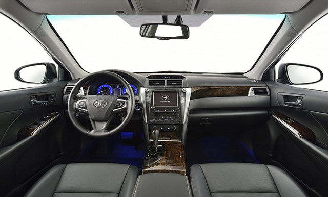 Interior shot of the 2015 Camry