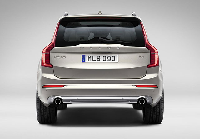 The rear of the 2015 Volvo XC90