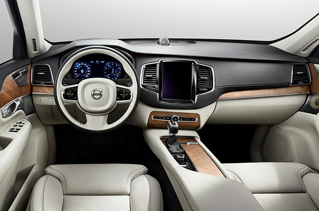 The interior of the 2015 Volvo XC90