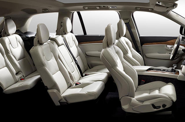 The interior of the 2015 Volvo XC90