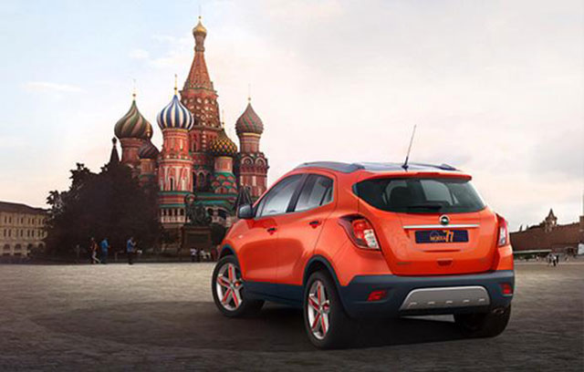 Rear quarter shot of the Opel Mokka Moscow Edition
