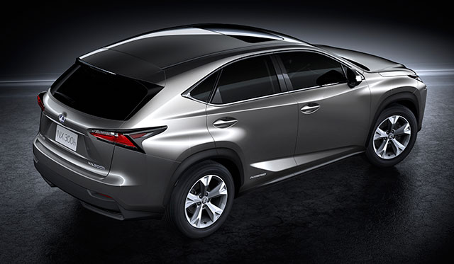The rear of the 2015 Lexus NX