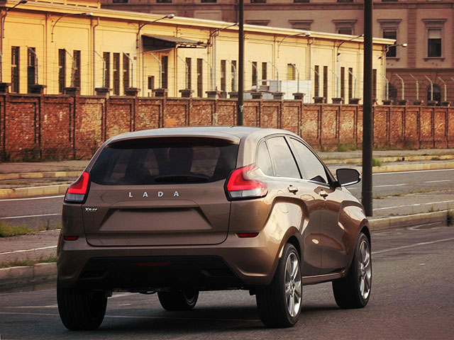 Rear shot of the Lada Xray