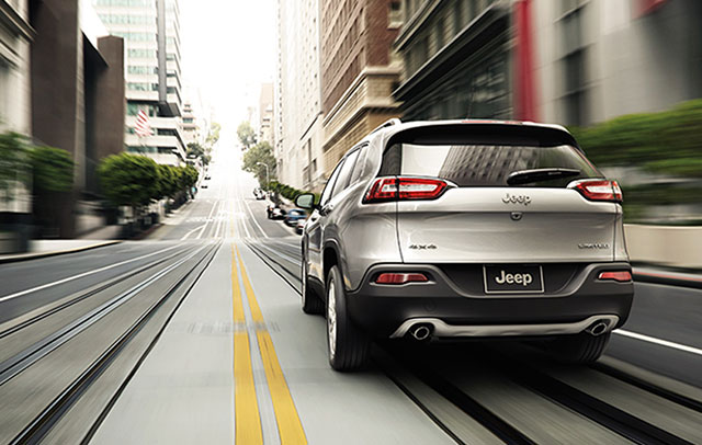 Rear shot Jeep Cherokee Trailhawk