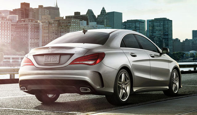The rear of the 2014 Mercedes-Benz CLA-Class