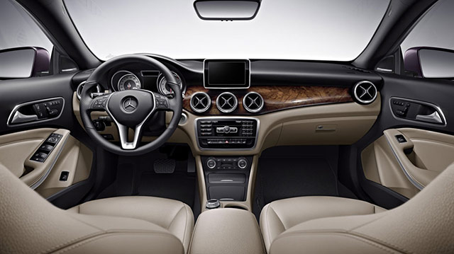 The interior of the 2014 Mercedes-Benz CLA-Class