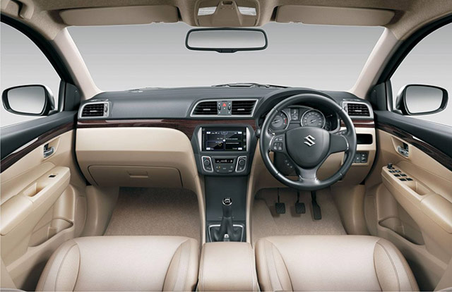 The interior of the Maruti Suzuki Ciaz