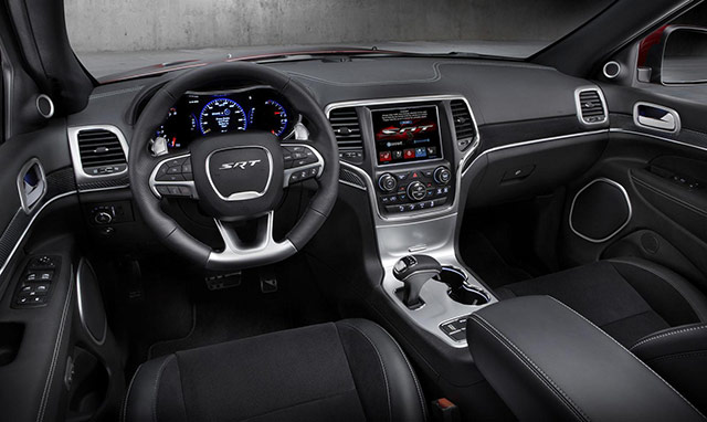 The interior of the 2015 Jeep Grand Cherokee SRT
