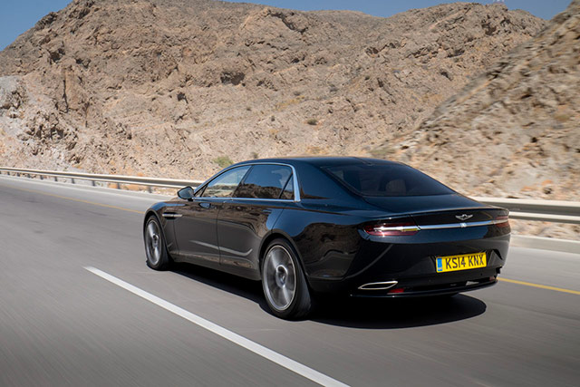 The Aston Martin Lagonda undegoing heat testing in Oman