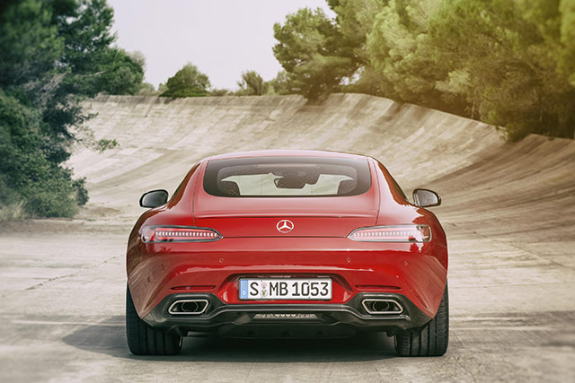 The rear of the Mercedes-AMG GT