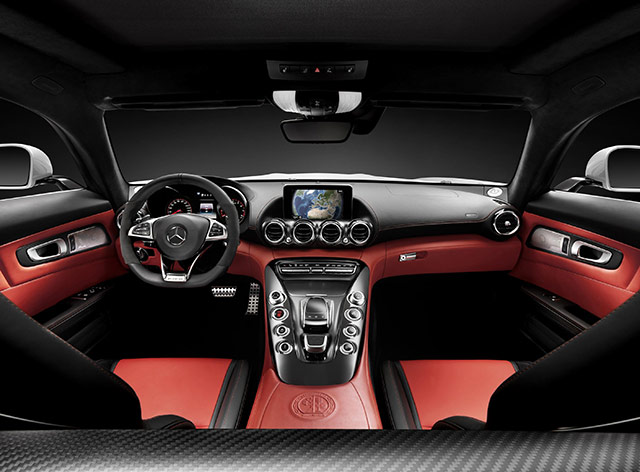 The interior of the Mercedes-AMG GT