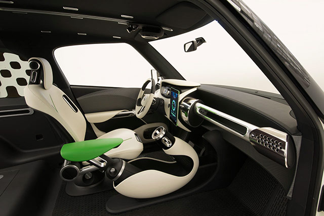 The futuristic interior of the Toyota U2 concept
