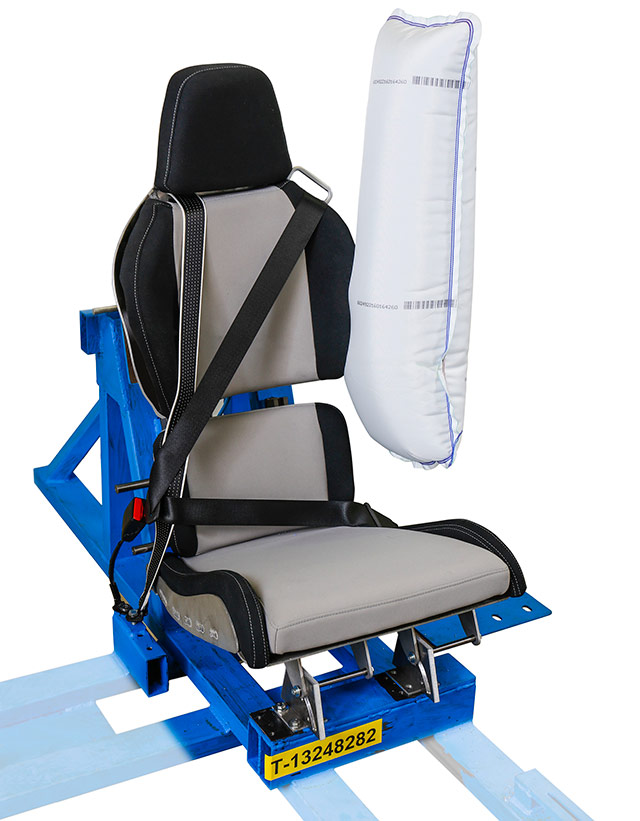 Additional two-point safety belt and side airbag