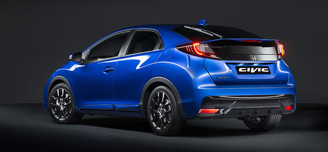 The rear of the 2015 Honda Civic