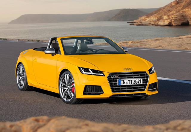 The front end of the Audi TT S Roadster
