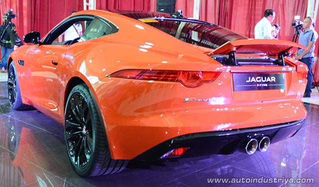 The rear of the Jaguar F-Type