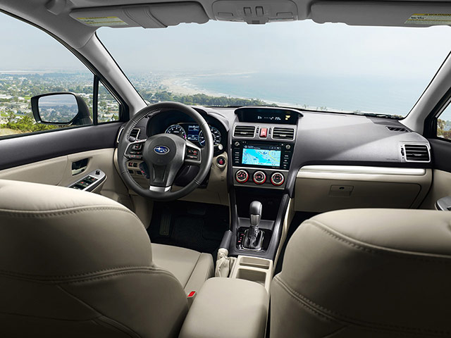 The interior of the 2015 Subaru Impreza