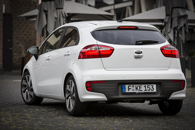 Rear of the updated Kia Rio
