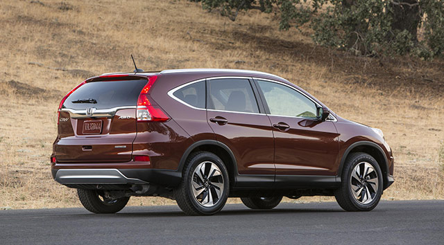 The rear of the 2015 Honda CR-V