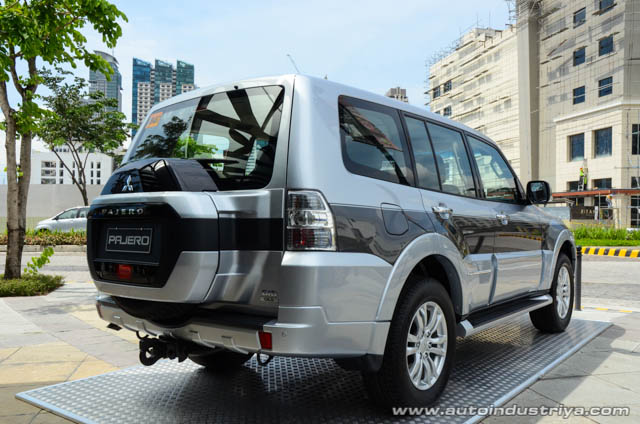 The rear of the 2015 Pajero