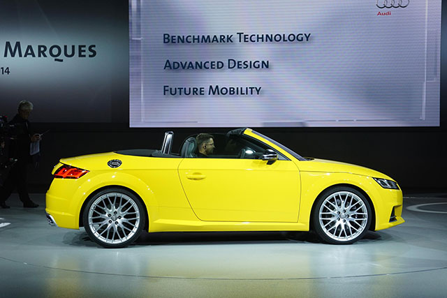 The side profile of the Audi TT