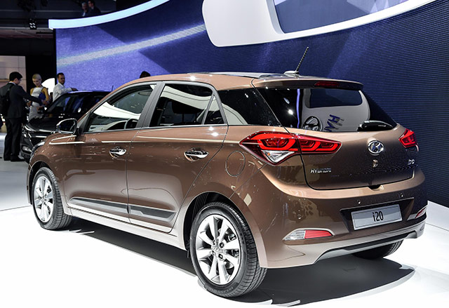 The rear of the 2015 Hyundai i20