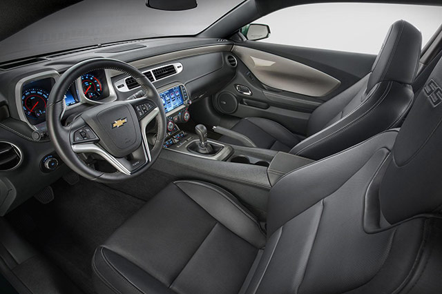 The interior of the 2015 Chevrolet Camaro Spring special edition