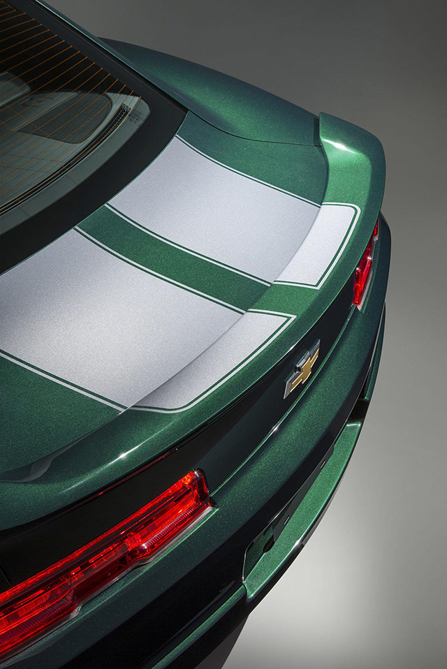The rear of the 2015 Chevrolet Camaro Spring special edition