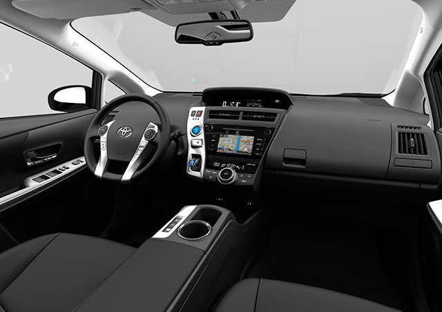 Interior of the Toyota Prius+