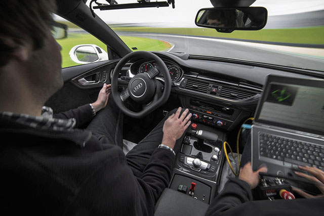 Audi Engineers testing out the driverless RS7 Sportback