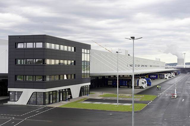 Another view of Audi's new plant and logistics center