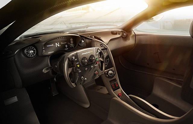 The interior of the McLaren P1 GTR