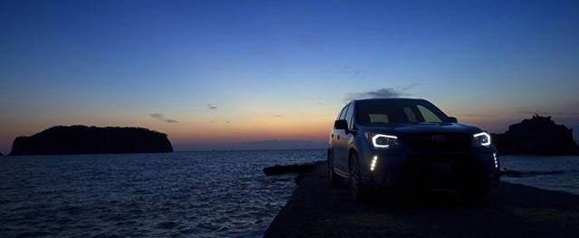 The silhouette of the 2015 Subaru Forester STI